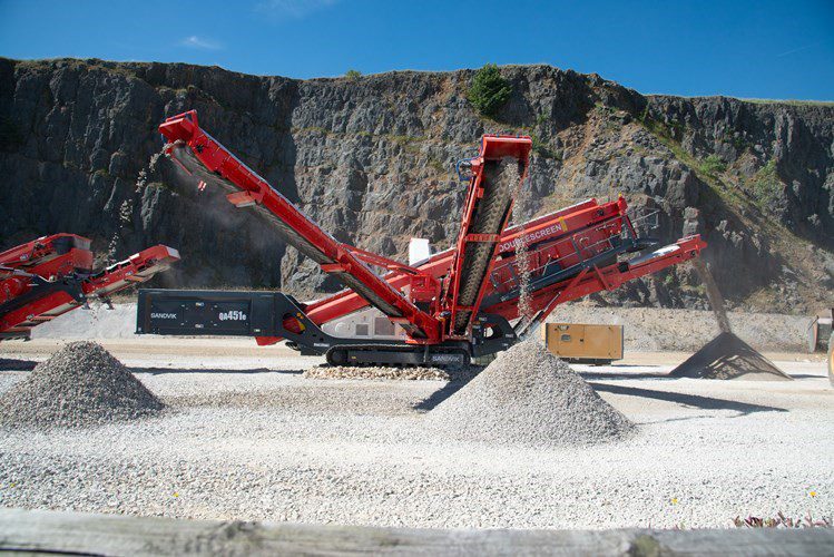 Sandvik incline screener for aggregate processing.