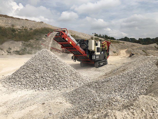 Sandvik mobile jaw crusher.