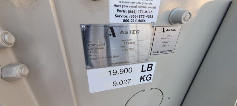 2023 Astec 6203-32LP low profile screen