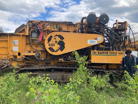 CBI 6400T horizontal grinder 4 Pocket Chip Rotor.