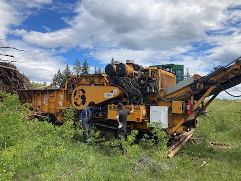 CBI 6400T horizontal grinder 4 Pocket Chip Rotor.